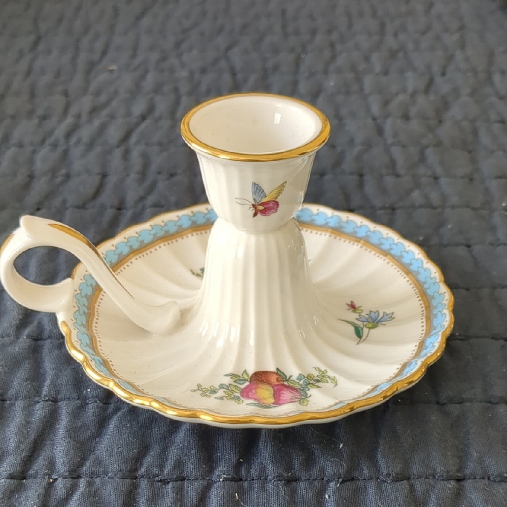 Spode Trapnell Sprays Handled Candle Holder